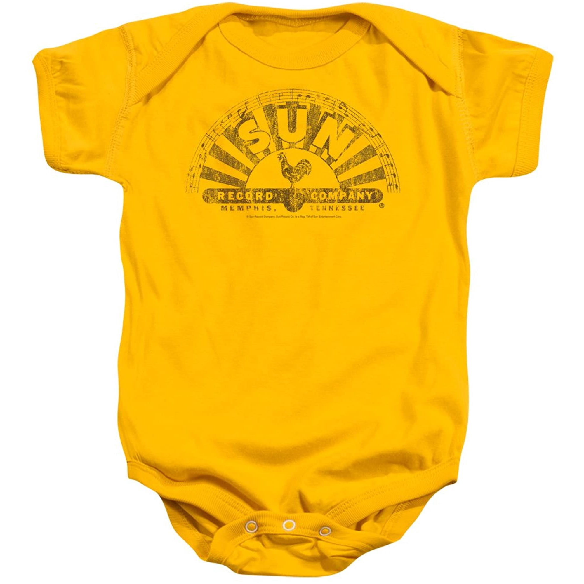 Sun Records Media Company Record Label Worn Logo Baby Infant Romper Snapsuit 